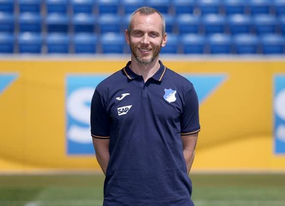 Sören Johannsen - Physiotherapeut , TSG 1899 Hoffenheim . Porträttermin TSG 1899 Hoffenheim 2023-2024 . Zuzenhausen, GER, 01.08.2023 ,Fussball 1. Bundesliga 2023 2024 . Editorial use only !