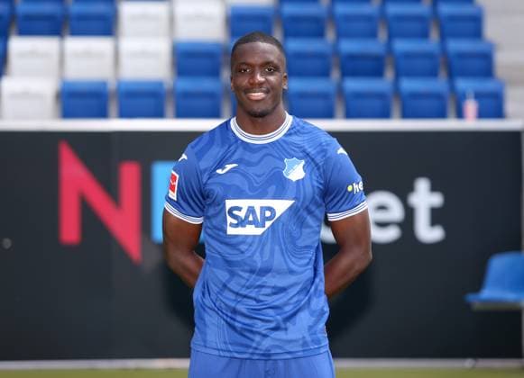 Stanley Nsoki , TSG 1899 Hoffenheim . Porträttermin TSG 1899 Hoffenheim 2023-2024 . Zuzenhausen, GER, 01.08.2023 ,Fussball 1. Bundesliga 2023 2024 . Editorial use only !