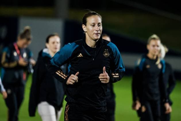 FIFA Frauen-Weltmeisterschaft 2023: Abschlusstraining Deutschland vor dem Spiel gegen Suedkorea; 02.08.2023 Ann-Katrin Berger (Deutschland, 12) FIFA Frauen-Weltmeisterschaft 2023: Abschlusstraining Deutschland vor dem Spiel gegen Suedkorea; Brisbane Meaanjin, Perry Park, 02.08.2023 Copyright: xBEAUTIFULxSPORTS Jonesx