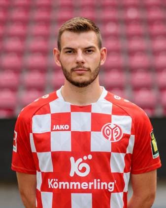 Fussball - Offizielles Portrait 1. FSVMainz 05, 1. FSV Mainz 05, Bundesliga-Saison 2023 2024, Maxim Leitsch,