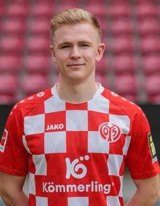 Fussball - Offizielles Portrait 1. FSVMainz 05, 1. FSV Mainz 05, Bundesliga-Saison 2023 2024, Jonathan Burkardt,