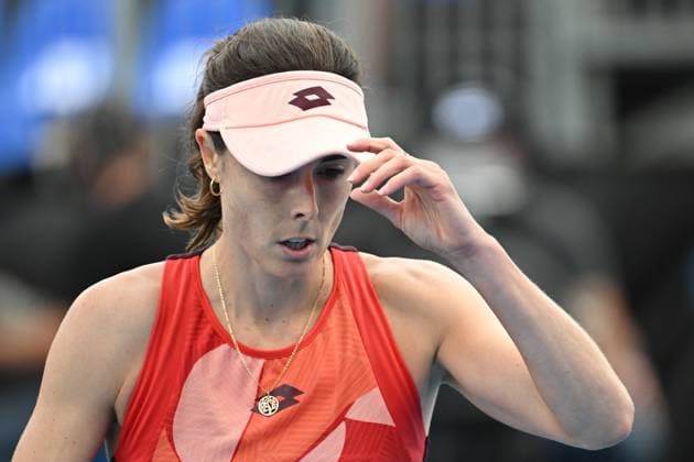 Alize Cornet of France in action during the WTA, Tennis Damen Prague Open 2023 tennis tournament match vs. Kaia Kanepi of Estonia, second round, on August 3, 2023, in Prague, Czech Republic. (CTKxPhoto MichalxKamaryt) CTKPhotoP2023080303609  CTKPhotoP2023080303609