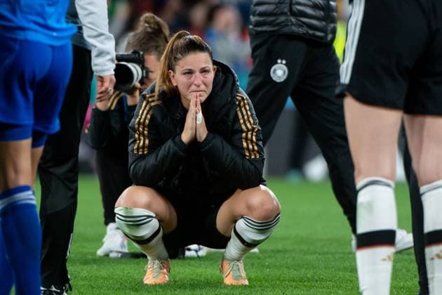 Chantal Hagel (Deutschland, 02) ist enttauescht ueber das Unentschieden und ausscheiden nach der Gruppenphase, AUS, Suedkorea vs Deutschland, FIFA Frauen Fussball Weltmeisterschaft Australien 2023, 3. Spieltag, Gruppe H, 03.08.2023 AUS, Suedkorea vs Deutschland, FIFA Frauen Fussball Weltmeisterschaft Australien 2023, 3. Spieltag, Gruppe H, 03.08.2023 Brisbane Copyright: xEibner-Pressefoto Memmlerx EP_MMR