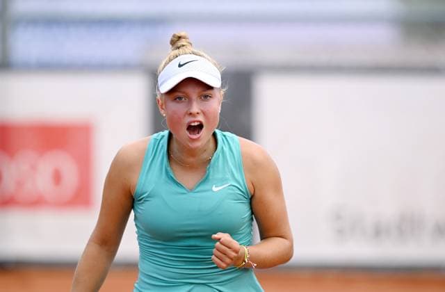 Tennis ITF Tour Ladies Open Hechingen 2023 03.08.2023 Brenda Fruhvirtova (CZE) jubelt