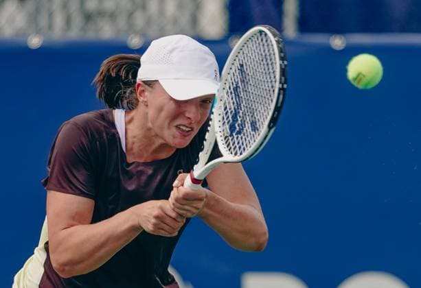 August 4, 2023, Montreal, Quebec, Canada: National Bank Open at IGA Stadium ,Montreal,Quebec,Canada on August-04-2023.Iga swiatek from poland during training at the WTA, Tennis Damen 1000 series national bank open tournament. Montreal Canada - ZUMAl128 20230804_zap_l128_011 Copyright: xPatricexLapointex