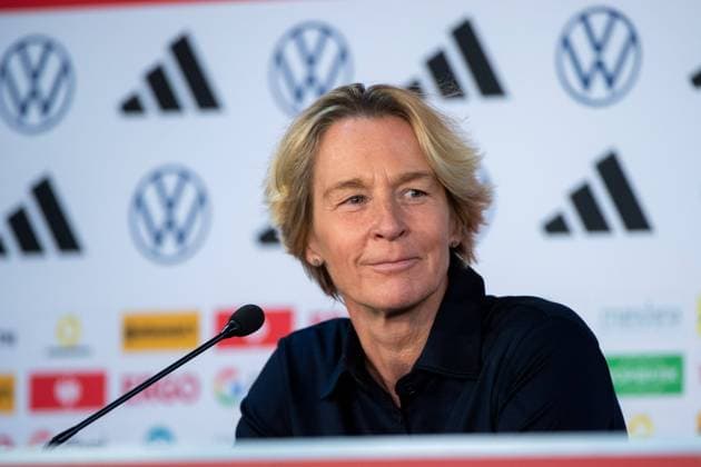 Martina Voss-Tecklenburg (Deutschland, Bundestrainerin), AUS, Pressekonferenz DFB Frauen Nationalmannschaft Deutschland, FIFA Frauen Fussball Weltmeisterschaft Australien 2023, 05.08.2023 AUS, Pressekonferenz DFB Frauen Nationalmannschaft Deutschland, FIFA Frauen Fussball Weltmeisterschaft Australien 2023, 05.08.2023 Wyong Copyright: xEibner-Pressefoto Memmlerx EP_MMR