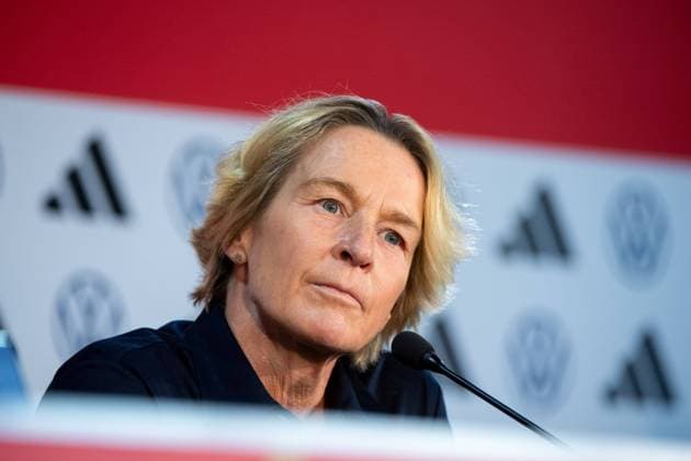 Martina Voss-Tecklenburg (Deutschland, Bundestrainerin), AUS, Pressekonferenz DFB Frauen Nationalmannschaft Deutschland, FIFA Frauen Fussball Weltmeisterschaft Australien 2023, 05.08.2023 AUS, Pressekonferenz DFB Frauen Nationalmannschaft Deutschland, FIFA Frauen Fussball Weltmeisterschaft Australien 2023, 05.08.2023 Wyong Copyright: xEibner-Pressefoto Memmlerx EP_MMR