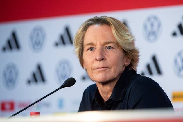 Martina Voss-Tecklenburg (Deutschland, Bundestrainerin), AUS, Pressekonferenz DFB Frauen Nationalmannschaft Deutschland, FIFA Frauen Fussball Weltmeisterschaft Australien 2023, 05.08.2023 AUS, Pressekonferenz DFB Frauen Nationalmannschaft Deutschland, FIFA Frauen Fussball Weltmeisterschaft Australien 2023, 05.08.2023 Wyong Copyright: xEibner-Pressefoto Memmlerx EP_MMR