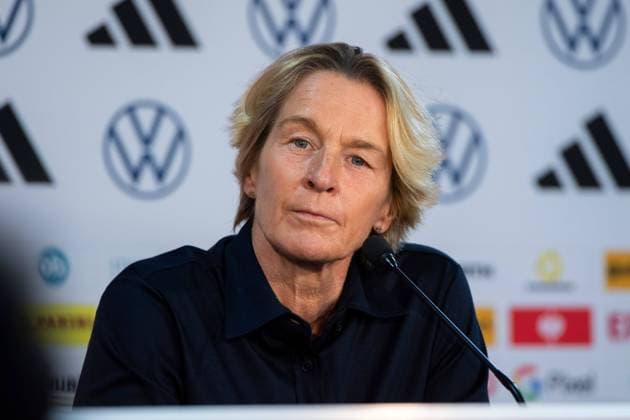 Martina Voss-Tecklenburg (Deutschland, Bundestrainerin), AUS, Pressekonferenz DFB Frauen Nationalmannschaft Deutschland, FIFA Frauen Fussball Weltmeisterschaft Australien 2023, 05.08.2023 AUS, Pressekonferenz DFB Frauen Nationalmannschaft Deutschland, FIFA Frauen Fussball Weltmeisterschaft Australien 2023, 05.08.2023 Wyong Copyright: xEibner-Pressefoto Memmlerx EP_MMR