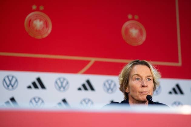 Martina Voss-Tecklenburg (Deutschland, Bundestrainerin), AUS, Pressekonferenz DFB Frauen Nationalmannschaft Deutschland, FIFA Frauen Fussball Weltmeisterschaft Australien 2023, 05.08.2023 AUS, Pressekonferenz DFB Frauen Nationalmannschaft Deutschland, FIFA Frauen Fussball Weltmeisterschaft Australien 2023, 05.08.2023 Wyong Copyright: xEibner-Pressefoto Memmlerx EP_MMR