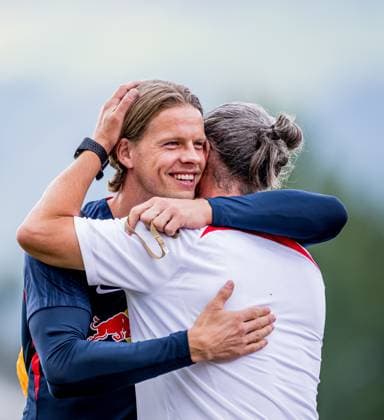 Leipzigs Oerjan Nyland beim Oeffentlichen Training. Trainingslager von RB Leipzig 20. Juli 2023. Sportplatz ASV Reischach, Riscone (Suedtirol Italien). Trainingslager RB Leipzig - Oeffentliches Training *** Leipzigs Oerjan Nyland at public training RB Leipzig training camp 20 July 2023 sports field ASV Reischach, Riscone South Tyrol Italy training camp RB Leipzig public training