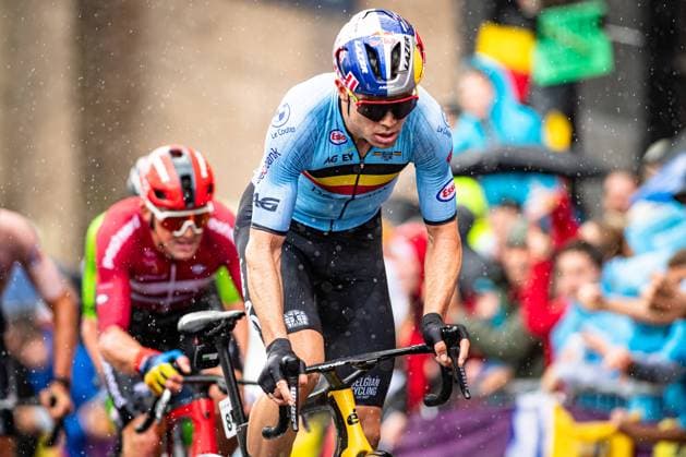 VAN AERT Wout: UCI Road cycling, Rad, Radsport, Strasse World Championships 2023 VAN AERT Wout ( BEL ) - Belgium Querformat - quer - horizontal - Landscape - Event Veranstaltung: UCI Road Cycling World Championships 2023 - Category Kategorie: Cycling - Road Cycling World Championships - Elite Men - Location Ort: Europe - Great Britain - Scotland - Start: Edinburgh - Finish: Glasgow - Discipline: Road Race ( RR ) - Distance: 271,1 km - Date Datum: 06.08.2023 Sunday Day 2 -