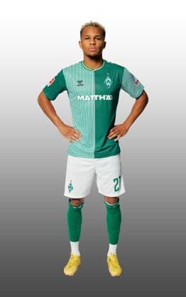 GER, Mannschaftsportrait Werder Bremen 07.08.2023, Wohninvest Weserstadion, Bremen, GER, Mannschaftsportrait Werder Bremen im Bild picture shows Felix Agu (Werder Bremen 27);