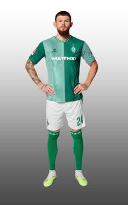 GER, Mannschaftsportrait Werder Bremen 07.08.2023, Wohninvest Weserstadion, Bremen, GER, Mannschaftsportrait Werder Bremen im Bild picture shows Oliver Burke (Werder Bremen 24);