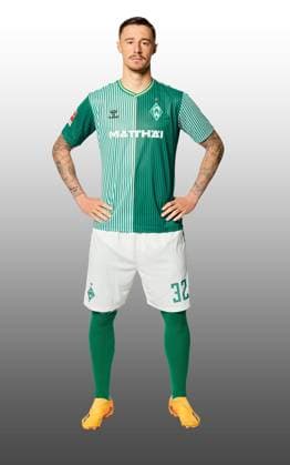 GER, Mannschaftsportrait Werder Bremen 07.08.2023, Wohninvest Weserstadion, Bremen, GER, Mannschaftsportrait Werder Bremen im Bild picture shows Marco Friedl (Werder Bremen 32 Kapitaen);