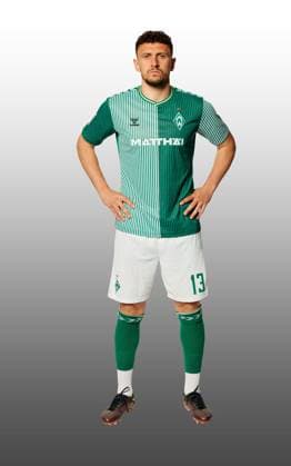 GER, Mannschaftsportrait Werder Bremen 07.08.2023, Wohninvest Weserstadion, Bremen, GER, Mannschaftsportrait Werder Bremen im Bild picture shows Milos Veljkovic (Werder Bremen 13);