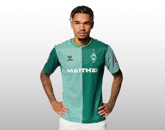 GER, Mannschaftsportrait Werder Bremen 07.08.2023, Wohninvest Weserstadion, Bremen, GER, Mannschaftsportrait Werder Bremen im Bild picture shows Justin Njinmah (SV Werder Bremen 17);