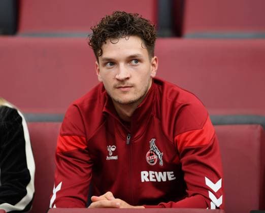 05.08.2023, Koeln, Deutschland, RheinEnergieStadion, 1. FC Koeln vs. FC Nantes - Testspiel, Noah Katterbach (1. FC Koeln) schaut (Foto Ralf Treese, Ralf Treese) Koeln RheinEnergieStadion Nordrhein-Westfalen Deutschland *** 05 08 2023, Cologne, Germany, RheinEnergieStadion, 1 FC Cologne vs FC Nantes test match, Noah Katterbach 1 FC Cologne looks photo Ralf Treese, Ralf Treese Cologne RheinEnergieStadion North Rhine Westphalia Germany 521_KOENAN20230805_078 Treese-521