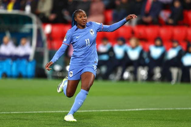 France v Morocco Women 8 August 2023, Adelaide - Women™s World Cup 2023 - Round of Sixteen - France v Morocco Women - Kadidiatou Diani of France- Photo: Charlotte Wilson Offside. Adelaide Australia Copyright: xCharlottexWilsonx xOffsidexOffside