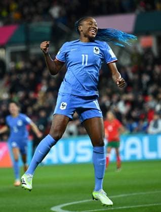 (230808) -- ADELAIDE, Aug. 8, 2023 -- Kadidiatou Diani of France celebrates scoring during the round of 16 match between France and Morocco at the 2023 FIFA Women s World Cup in Adelaide, Australia, Aug. 8, 2023. ) (SP)AUSTRALIA-ADELAIDE-2023 FIFA WOMEN S WORLD CUP-ROUND OF 16-FRA VS MAR LixYibo 