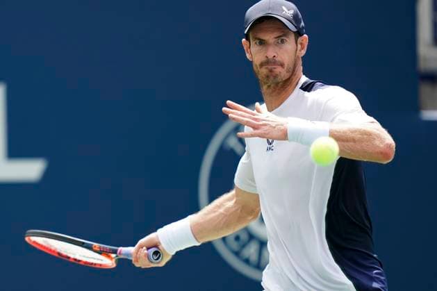 August 8, 2023, Toronto, Ontario, Canada: ANDY MURRAY returns the ball to Lorenzo Sonego at The National Bank Open ATP, Tennis Herren tournament in Toronto Toronto Canada - ZUMAm215 20230808_zip_m215_010 Copyright: xArlynxMcAdoreyx
