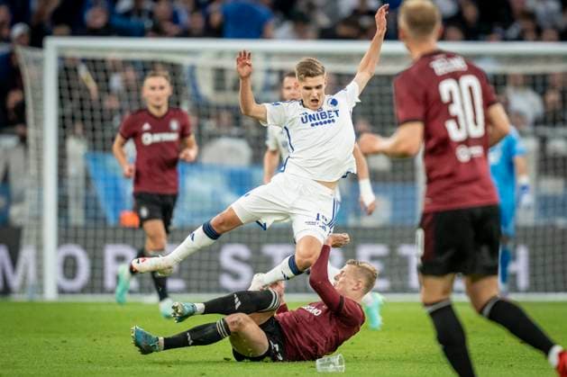 FC Copenhagen s Elias Jelert during the Champions League qualifying match in the third round between FC Copenhagen and Sparta Prague in the Park in Copenhagen, Tuesday, August 8, 2023.. (Photo: Mads Claus Rasmussen Ritzau Scanpix) , Denmark Copyright: RitzauxScanpix MadsxClausxRasmussenx COP14175 spdk20230808-210049-L