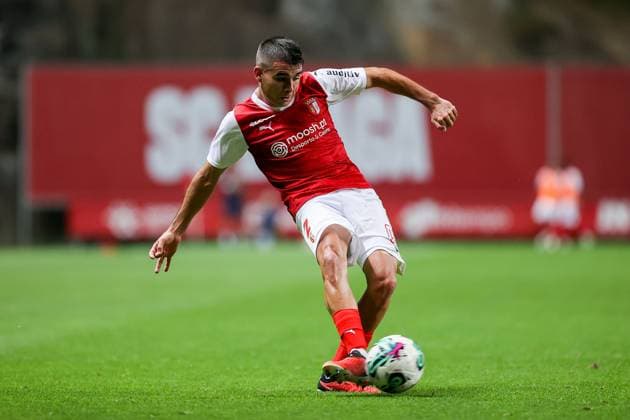 Braga Portugal, 08.08.2023 UEFA CHAMPIONS LEAGUE-QUALIFIKATION SC Braga - FK TSC Backa Topola v.l., Victor Gomez (SC Braga) FREISTELLER Copyright: JoaquimxFerreira