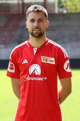 Milos Pantovic; 1.FC Union Berlin FCU 1.BL Bundesliga Porträttermin Saison 2023 2024 Kader, Porträt, Vorstellung, Präsentation, Pressetermin, GER 09.08.23