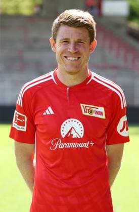 Dominique Heintz; 1.FC Union Berlin FCU 1.BL Bundesliga Porträttermin Saison 2023 2024 Kader, Porträt, Vorstellung, Präsentation, Pressetermin, GER 09.08.23