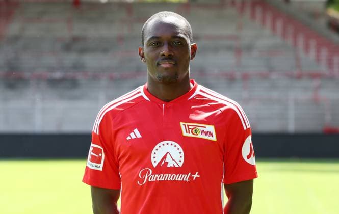 Jerome Roussillon; 1.FC Union Berlin FCU 1.BL Bundesliga Porträttermin Saison 2023 2024 Kader, Porträt, Vorstellung, Präsentation, Pressetermin, GER 09.08.23