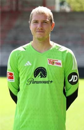 Torwart Jakob Busk; 1.FC Union Berlin FCU 1.BL Bundesliga Porträttermin Saison 2023 2024 Kader, Porträt, Vorstellung, Präsentation, Pressetermin, GER 09.08.23