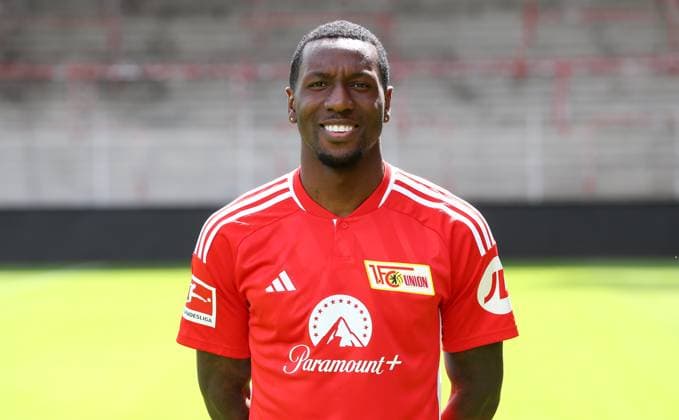 Sheraldo Becker; 1.FC Union Berlin FCU 1.BL Bundesliga Porträttermin Saison 2023 2024 Kader, Porträt, Vorstellung, Präsentation, Pressetermin, GER 09.08.23