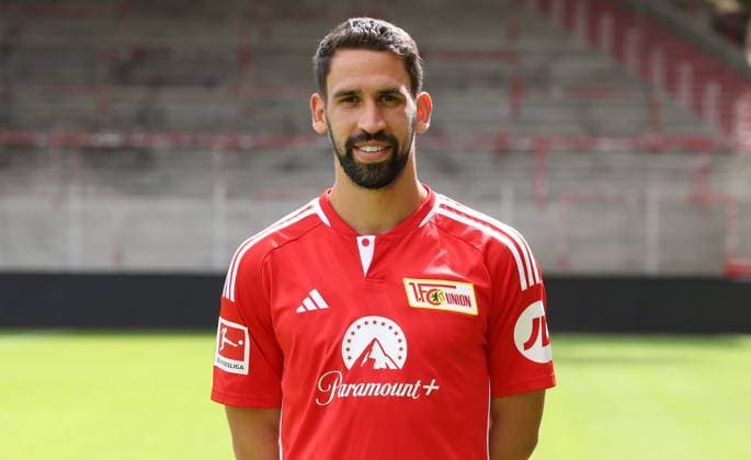 Rani Khedira; 1.FC Union Berlin FCU 1.BL Bundesliga Porträttermin Saison 2023 2024 Kader, Porträt, Vorstellung, Präsentation, Pressetermin, GER 09.08.23