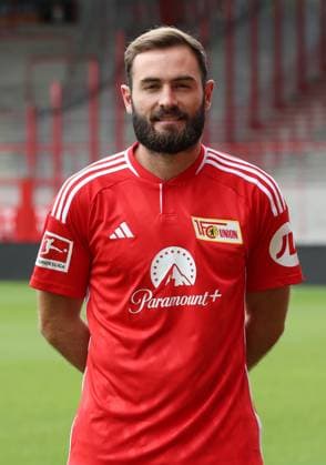 Lucas Tousart; 1.FC Union Berlin FCU 1.BL Bundesliga Porträttermin Saison 2023 2024 Kader, Porträt, Vorstellung, Präsentation, Pressetermin, GER 09.08.23