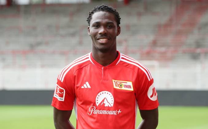 David Datro Fofana; 1.FC Union Berlin FCU 1.BL Bundesliga Porträttermin Saison 2023 2024 Kader, Porträt, Vorstellung, Präsentation, Pressetermin, GER 09.08.23