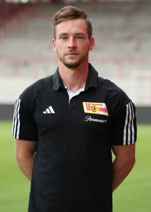 Johannes Thienel Rehatrainer; 1.FC Union Berlin FCU 1.BL Bundesliga Porträttermin Saison 2023 2024 Kader, Porträt, Vorstellung, Präsentation, Pressetermin, GER 09.08.23