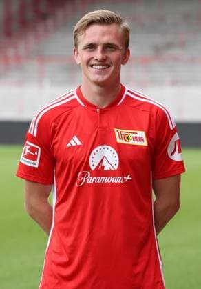 Mikkel Kaufmann; 1.FC Union Berlin FCU 1.BL Bundesliga Porträttermin Saison 2023 2024 Kader, Porträt, Vorstellung, Präsentation, Pressetermin, GER 09.08.23
