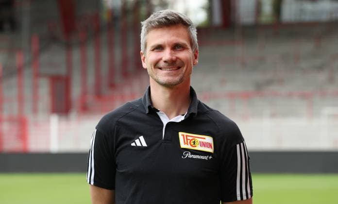 Michael Parensen Geschäftsführung; 1.FC Union Berlin FCU 1.BL Bundesliga Porträttermin Saison 2023 2024 Kader, Porträt, Vorstellung, Präsentation, Pressetermin, GER 09.08.23