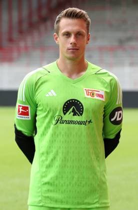 Torwart Alexander Schwolow; 1.FC Union Berlin FCU 1.BL Bundesliga Porträttermin Saison 2023 2024 Kader, Porträt, Vorstellung, Präsentation, Pressetermin, GER 09.08.23