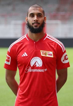 Aissa Laidouni; 1.FC Union Berlin FCU 1.BL Bundesliga Porträttermin Saison 2023 2024 Kader, Porträt, Vorstellung, Präsentation, Pressetermin, GER 09.08.23