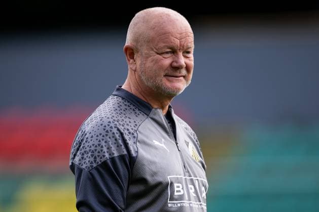 230809 Per-Mathias Hogmo, head coach during a training session with Häcken on August 9, 2023 in Vilnius. Photo: Emma Wallskog BILDBYRAN COP 320 EW0234 fotboll football soccer fotball uefa europa league träning practice training häcken bbeng Copyright: EMMAxWALLSKOG BB230809EW013