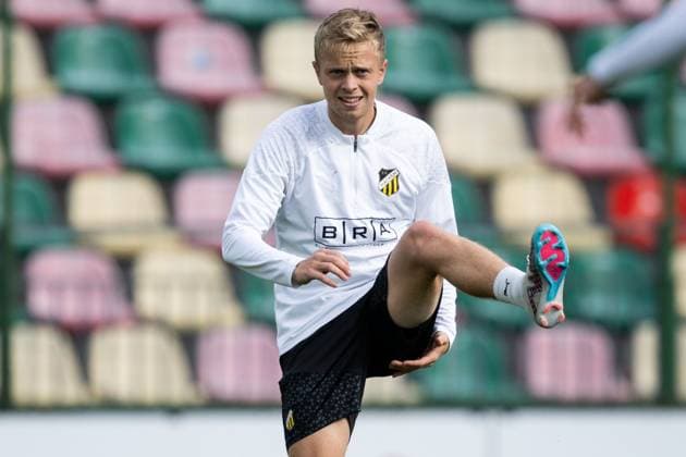 230809 Tomas Olai Totland during a training session with Häcken on August 9, 2023 in Vilnius. Photo: Emma Wallskog BILDBYRAN COP 320 EW0234 fotboll football soccer fotball uefa europa league träning practice training häcken bbeng Copyright: EMMAxWALLSKOG BB230809EW038