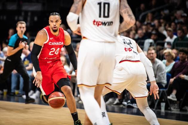 Freundschaftsspiele: Deutschland vs Kanada. Berlin 09.08.2023 Dillon Brooks (Kanada, 24) Freundschaftsspiele: Deutschland vs Kanada, Mercedes Benz Arena, Berlin 09.08.2023 Copyright: xBEAUTIFULxSPORTS LucianoxLimax