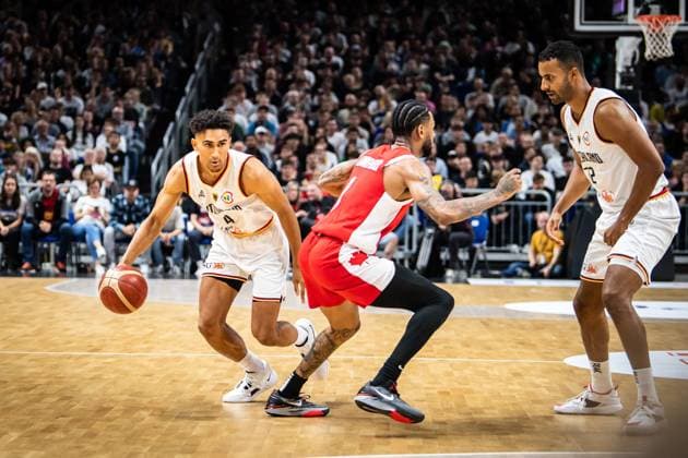 Freundschaftsspiele: Deutschland vs Kanada. Berlin 09.08.2023 Maodo Lo (Deutschland, 4) Freundschaftsspiele: Deutschland vs Kanada, Mercedes Benz Arena, Berlin 09.08.2023 Copyright: xBEAUTIFULxSPORTS LucianoxLimax