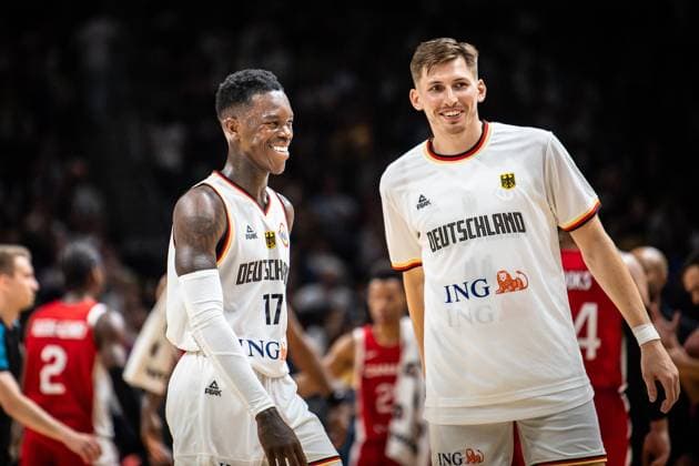 Freundschaftsspiele: Deutschland vs Kanada. Berlin 09.08.2023 Dennis Schroeder (Deutschland, 17) Freundschaftsspiele: Deutschland vs Kanada, Mercedes Benz Arena, Berlin 09.08.2023 Copyright: xBEAUTIFULxSPORTS LucianoxLimax