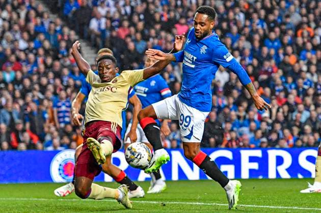 Rangers v Servette UEFA Champions League Danilo of Rangers scores their sides second goal of the match during the UEFA Champions League Third Qualifying Round First Leg match at Ibrox Stadium, Glasgow Copyright: xJamiexJohnstonx FIL-18785-0039 UK Newspapers OUT