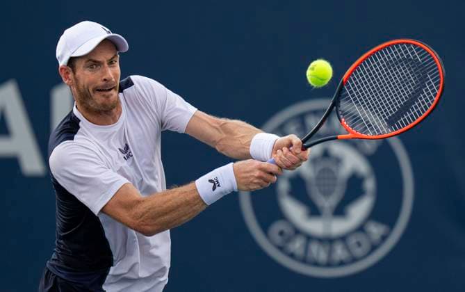 (230810) -- TORONTO, Aug. 10, 2023 -- Andy Murray competes during the men s singles round of 32 match between Andy Murray of Britain and Max Purcell of Australia at the National Bank Open tennis tournament in Montreal, Canada, on Aug. 9, 2023. (Photo by Xinhua) (SP)CANADA-TORONTO-TENNIS-NATIONAL BANK OPEN-MEN S SINGLES ZouxZheng 