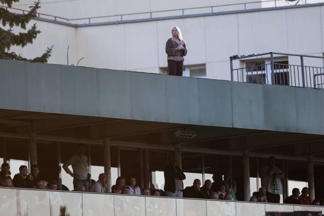 Sport Bilder des Tages 230810 Vilma Venslovaitiene, CEO of Zalgiris Vilnius, during the UEFA Europa League qualifying match between Zalgiris Vilnius and Häcken on August 10, 2023 in Vilnius. Photo: Emma Wallskog BILDBYRAN COP 320 EW0236 fotboll football soccer fotball uefa europa league zalgiris vilnius häcken bbeng Copyright: EMMAxWALLSKOG BB230810EW145
