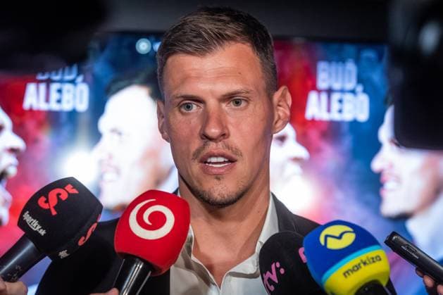 Martin Skrtel Film Bud Alebo Ex footballer (Liverpool FC, Zenit Saint Petersburg, Fenerbahce, Basaksehir) Martin Skrtel speaks to the media after the press conference, PK, Pressekonferenz prevent the Bud, alebo film premiere about his football career. Film contains Steven Gerrard, Luis Suarez, Jamie Carragher and more football legends. Bratislava, Bory Mall cinema, August 08, 2023. Photo by Branislav Racko Copyright: xBranislavxRackox _BRR3941