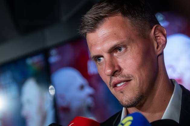 Martin Skrtel Film Bud Alebo Ex footballer (Liverpool FC, Zenit Saint Petersburg, Fenerbahce, Basaksehir) Martin Skrtel speaks to the media after the press conference, PK, Pressekonferenz prevent the Bud, alebo film premiere about his football career. Film contains Steven Gerrard, Luis Suarez, Jamie Carragher and more football legends. Bratislava, Bory Mall cinema, August 08, 2023. Photo by Branislav Racko Copyright: xBranislavxRackox _BRR3971